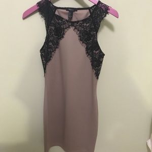 Taupe lace dress